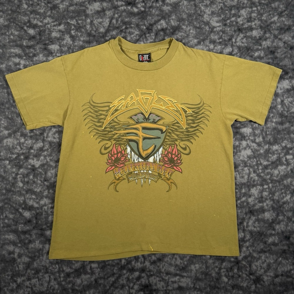 1994 Eagles Hell Freezes Over World Tour Tshirt Mens L Vintage Band Giant Green